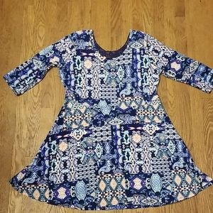 Super soft skater dress with lace detail